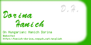 dorina hanich business card